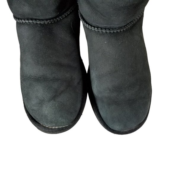 UGG Girls Bailey Bow II Boot Women Size 9 Black Triple Bow Tall 1007309Y - Picture 4 of 14